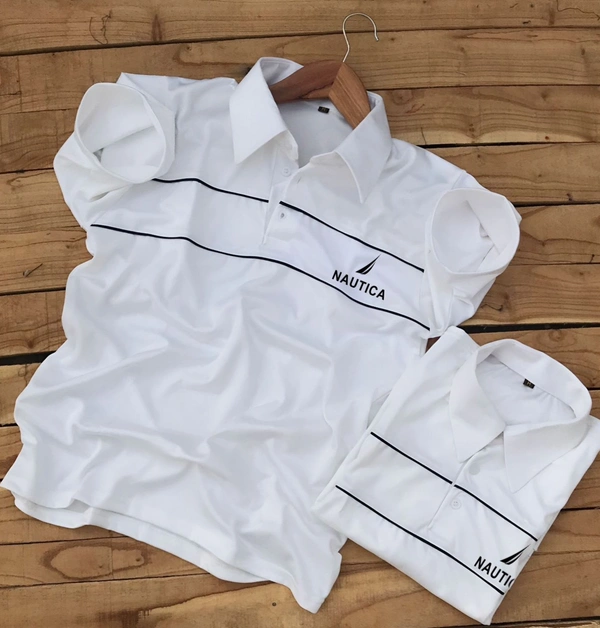 *Premium Quality Dry Fit Collar Tshirt M to XXL Artical**Brand -NAUTICA**Dry Fit Collar Tshirt**Premium Quality**Fabric -4 Way Lycra**Fully Stretchable Fabric**Regular & Comfort Fit**Size -M38,L40,XL42,XXL44**Free ship*Full StockNo Cancellation *See video for Quality chk*
