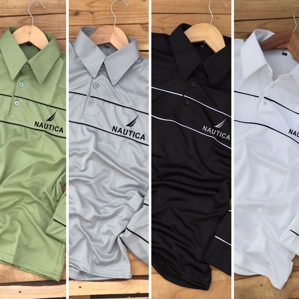 *Premium Quality Dry Fit Collar Tshirt M to XXL Artical**Brand -NAUTICA**Dry Fit Collar Tshirt**Premium Quality**Fabric -4 Way Lycra**Fully Stretchable Fabric**Regular & Comfort Fit**Size -M38,L40,XL42,XXL44**Free ship*Full StockNo Cancellation *See video for Quality chk*