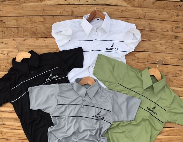 *Premium Quality Dry Fit Collar Tshirt M to XXL Artical**Brand -NAUTICA**Dry Fit Collar Tshirt**Premium Quality**Fabric -4 Way Lycra**Fully Stretchable Fabric**Regular & Comfort Fit**Size -M38,L40,XL42,XXL44**Free ship*Full StockNo Cancellation *See video for Quality chk*