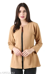 Women Mahroon  Solid Front Zip ShrugFabric: PolycottonSleeve Length: Long SleevesFit/ Shape: ShrugPattern: SolidNet Quantity (N): 1Sizes:XXS (Bust Size: 30 in, Length Size: 20 in) XS (Bust Size: 32 in, Length Size: 20 in) S (Bust Size: 34 in, Length Size: 20 in) M (Bust Size: 36 in, Length Size: 21 in) Women Solid Zip Shrug ,Self design Shurg