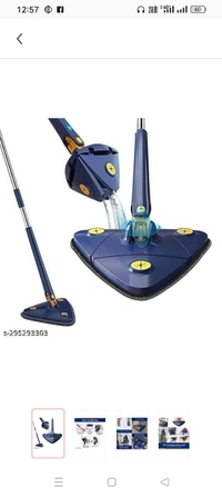 WE CLEVER self squeeze 360° Rotatable Adjustable Triangle Multifunctional Cleaning Mop Triangle Mop with Stainless Steel Long Handle Push-Pull Squeezing Cleaning Mop Dry & Wet Mop for Floor Windows Ceiling Wall Narrow Space (Triangle)Name: WE CLEVER self squeeze 360° Rotatable Adjustable Triangle Multifunctional Cleaning Mop Triangle Mop with Stainless Steel Long Handle Push-Pull S