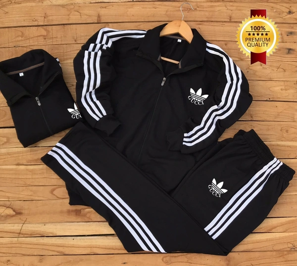 *Very Premium Quality Adidas Gucci Winter Fleece Tracksuit* 😍 *23K STORE ARTICLE* *Brand -ADIDAS GUCCI**Premium Quality Winter Tracksuit**FABRIC - 100% Cotton 3 Thread 🧵 Fleece**High Quality Tracksuit with 3 Awesome Colour**Size- M,L,XL,XXL* Free ship**Note :: plz Don’t  COMPARE With CHEAP QUALITY product**full stock available**See Video for Quality chk*