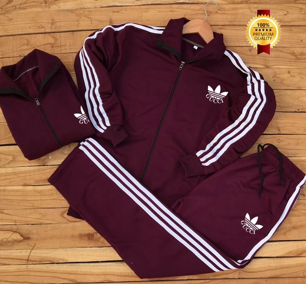 *Very Premium Quality Adidas Gucci Winter Fleece Tracksuit* 😍 *23K STORE ARTICLE* *Brand -ADIDAS GUCCI**Premium Quality Winter Tracksuit**FABRIC - 100% Cotton 3 Thread 🧵 Fleece**High Quality Tracksuit with 3 Awesome Colour**Size- M,L,XL,XXL* Free ship**Note :: plz Don’t  COMPARE With CHEAP QUALITY product**full stock available**See Video for Quality chk*