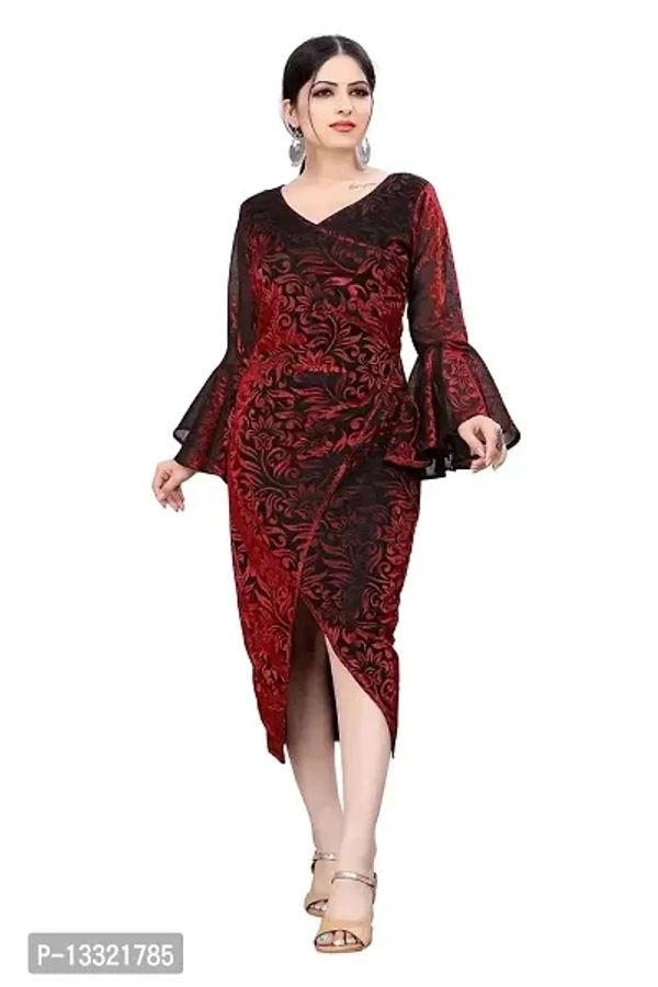 Myntra Women's New Fancy Trendy Delta V-Neck Full Sleeve Western Dress (Red) Size:-X-LargeSize: xl Color:  red Fabric:  delta Type:  dresses Style:  a-line Design Type:  a-lineWithin 6-8 business days However, to find out an actual date of delivery, please enter your pin code.• Product Material :-Delta• Color :- Red• Package Content :- 1 Western Dress• Size :-X-Large This Dress is 