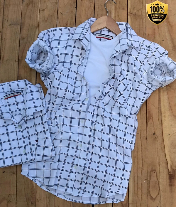 *Super Premium Quality Tommy Hilfiger Chk Shirt Article**Brand - Tommy Hilfiger**Full Sleeves chk shirts**10A Quality**3 DIFFERENT COLOURS**Super Premium Quality Chk Shirts**100% Original Soft Cotton Fabric* sizes *M38: L40: XL42:* Free Ship/-* Full Stock *15-15-15 Sets available In stock**See Video For Quality Chk*👇