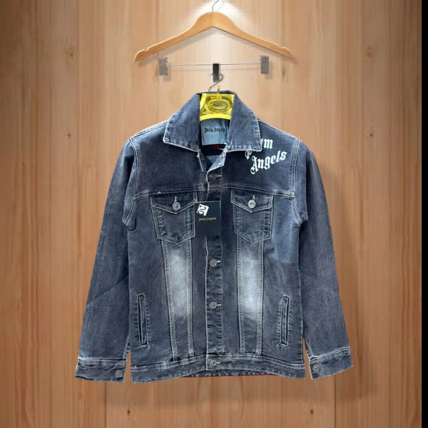 *Palm Angels Denim Jacket* 😍 *STORE ARTICLE 2023*SURPLUS  FULLY BRANDED HEAVY STUFF  ONLY FOR PREMIUM CUSTOMERS *Denim Jacket**High Quality product**size M L Xl*😍Awesome quality 😍* Free Ship**Weight 890 gram**Note :: plz Don’t  COMPARE With CHEAP QUALITY product **BEST FOR PERSONAL USE 👌*Hurry 👣*  with packing **full stock available*