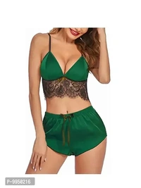 Women Babydoll Night Dress/Top Shorts SetWomen Babydoll Night Dress/Top Shorts Set*Fabric*: Satin Type*: Lace Baby Dolls Bust*: Variable Waist *: Variable⚡⚡ Hurry, 2 units available only