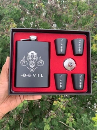 Personalized Hip Flask Wid Glasses (FSO)