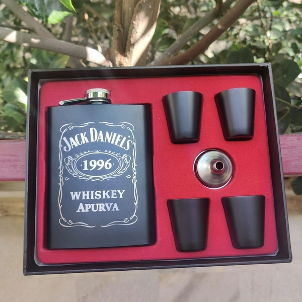Personalized Hip Flask Wid Glasses (FSO)