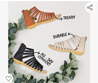 TRASE Women's Fashion Sandals | Flat Gladiator Sandal With Zip Closure for Girls | Trendy & Comfortable for all Formal & Casual Occassions - 5.6.7.8