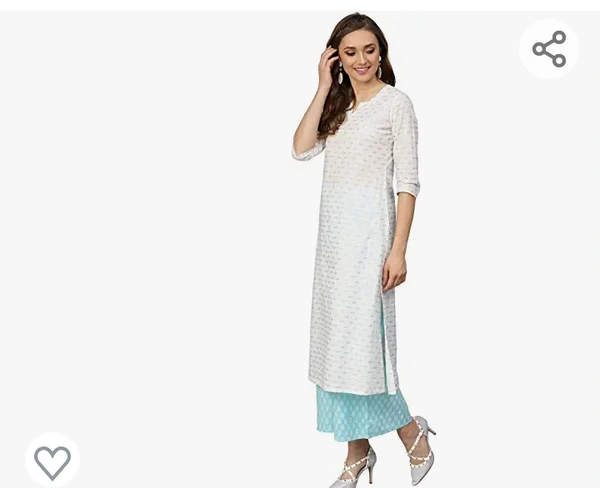Idalia White And Sky Blue Khadi Gold Print Kurta Set With Dupatta