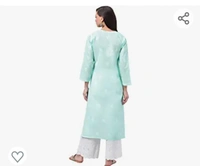 Ada Hand Embroidered Lucknowi Chikankari Cotton Kurta Kurti for Women A133488 - M. L. XL. XXL