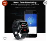 M1 Smart Watch - D20 Smart Watches for Men Women, Bluetooth Smartwatch Touch Screen Bluetooth Smart Watches for Android iOS Phones Wrist Phone Watch,Women - Black