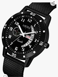 Matrix Day & Date Display Analog Wrist Watch for Men & Boys