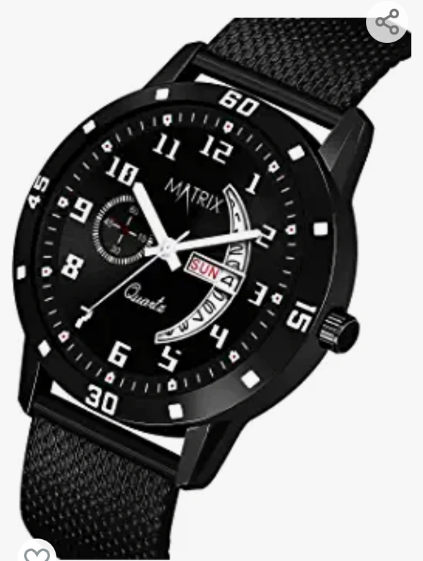 Matrix Day & Date Display Analog Wrist Watch for Men & Boys
