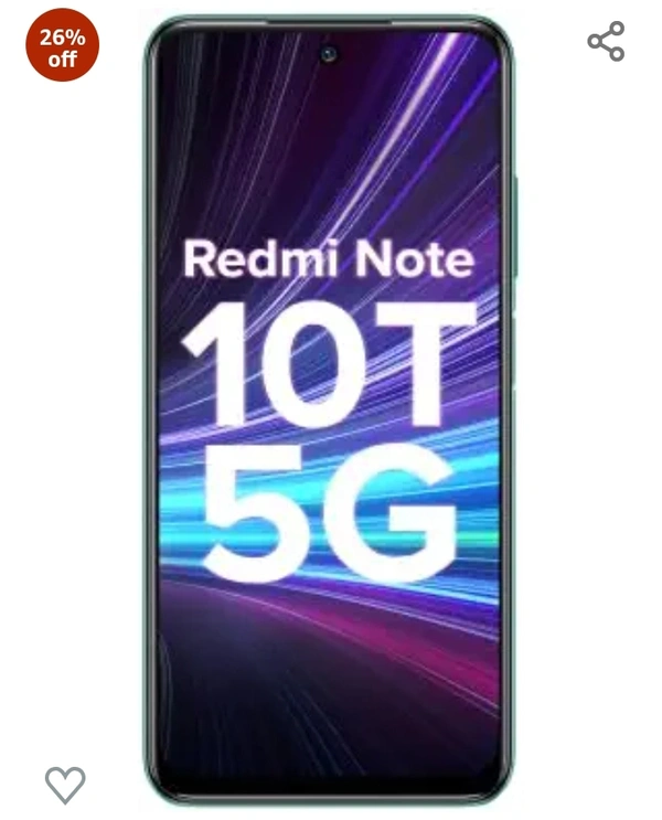 Redmi Note 10T 5G (Mint Green, 6GB RAM, 128GB Storage) | Dual5G | 90Hz Adaptive Refresh Rate | MediaTek Dimensity 700 7nm Processor | 22.5W Charger Included
