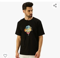 Veirdo Drop Shoulder Tshirt for Men, Over Size T Shirt for Man, Doodle Printed Half Sleeves Cotton Oversized T Shirts for Men & Boys, Cool Doodle Back Printed T Shirts for Men