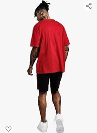 LEOTUDE Oversized Cotton Blend Half Sleeve Mens T-Shirts