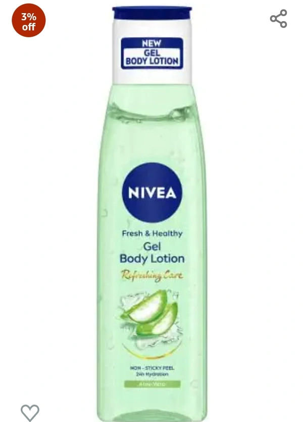 Nivia  NIVEA Aloe Vera Gel Body lotion, Refreshing Care for 24H hydration, Non-Sticky & fast absorbing Body lotion for fresh and healthy skin, 75 mlAmazon'sChoicefor "nivea body gel lotion"