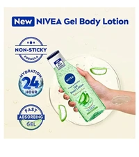 Nivia  NIVEA Aloe Vera Gel Body lotion, Refreshing Care for 24H hydration, Non-Sticky & fast absorbing Body lotion for fresh and healthy skin, 75 mlAmazon'sChoicefor "nivea body gel lotion"