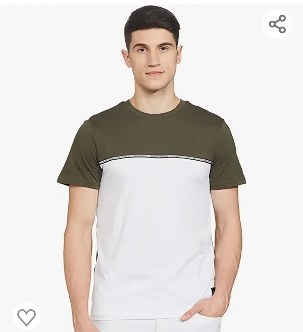 Lee White Colorblock Regular Fit Tshirt