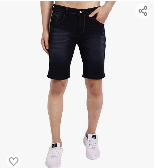 Wicked stitch Denim Shorts for Men (Dry Wash Black) - M. L. XL. XXL