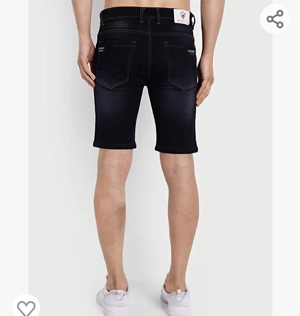 Wicked stitch Denim Shorts for Men (Dry Wash Black) - M. L. XL. XXL