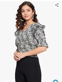 Madame Hill Madame Women Black Textile Top - M. L. XL. XXL