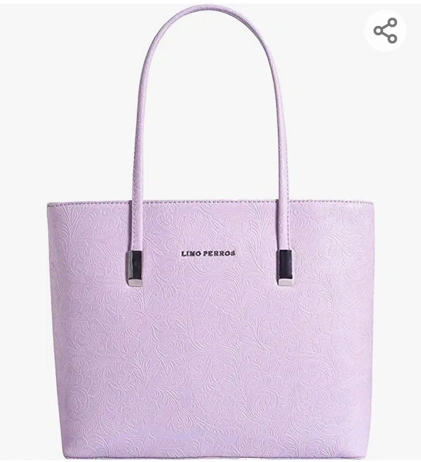 Lino Pirrors Lino Perros Womens Floral Lavender Tote bag