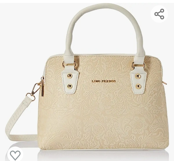 752Lino Perros Women's Artificial Leather Satchel (White)