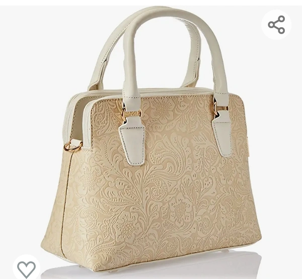 752Lino Perros Women's Artificial Leather Satchel (White)