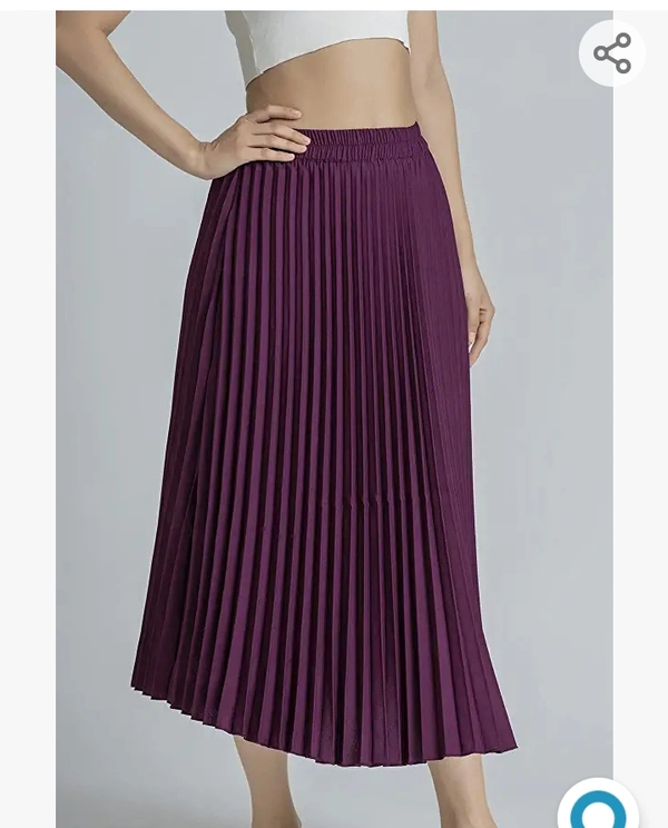 AASK Girl's|Women's Classic Stretchy All Time Trendy Pleated Skirt|Western Skirt |midi Skirt| plited Lehenga Wedding Ghaghra - L. XL. XXL