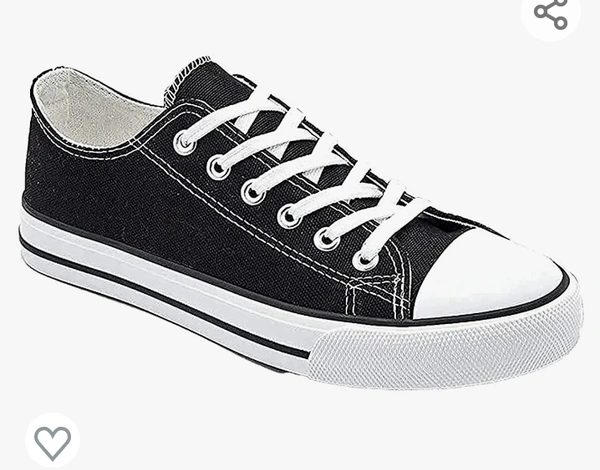 YSCROWD Men's Sneakers Fabric Casual Canvas Black Shoes - 5.6.7.8