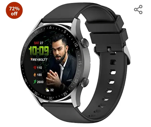 Fire-Boltt India's No 1 Smartwatch Brand Talk 2 Bluetooth Calling Smartwatch with Dual Button, Hands On Voice Assistance, 60 Sports Modes, in Built Mic & Speaker with IP68 Rating