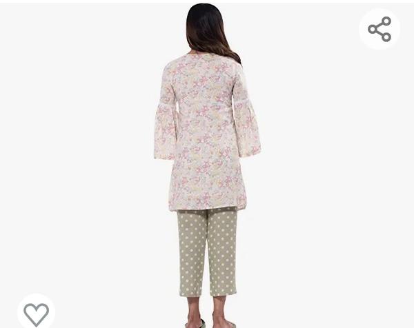 Gunnet GuneetGulnaar by Guneet Floral Printed Kurta Set for Women Latest | Crafted from Premium Cotton Fabric | Ethnic wear for Women - M. L. XL. XXL