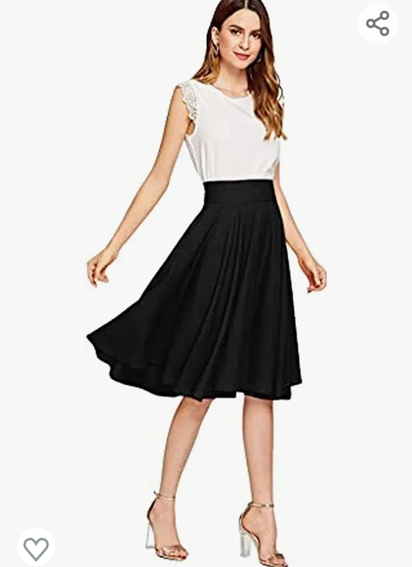 Starr  Stars and You Flared Knee Length Skirt (XS-26, S-28, M-30, L-32, XL- 34, XXL-36 INCHES) - M. L. XL. XXL
