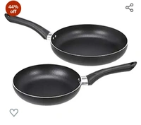 Amazon Basics  AmazonBasics - Non-Stick Cookware Set without Induction Base (Black) 8 Piece