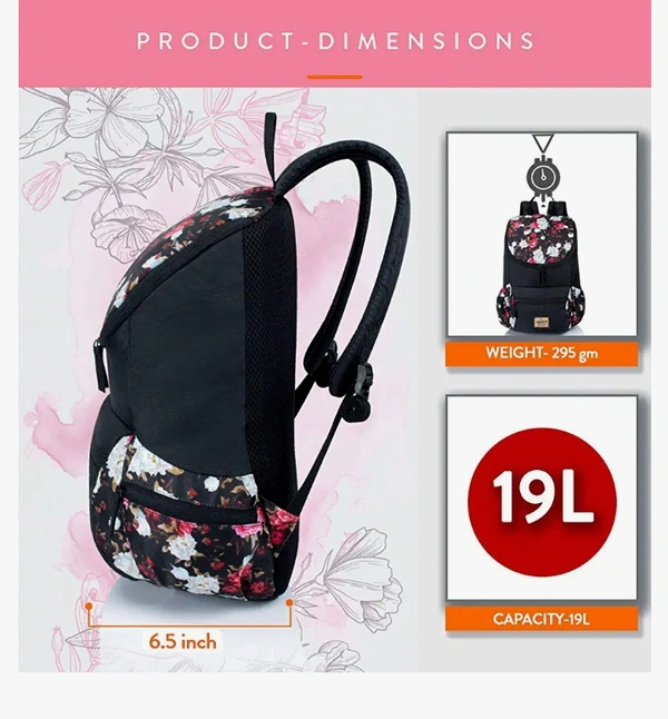 Lunar Mons Lunar's Monica - 1 Compartment Water Resistant Stylish Fashion Ladies Backpack Girls School Bag Student Backpack Women Trendy Travel BagAmazon'sChoice