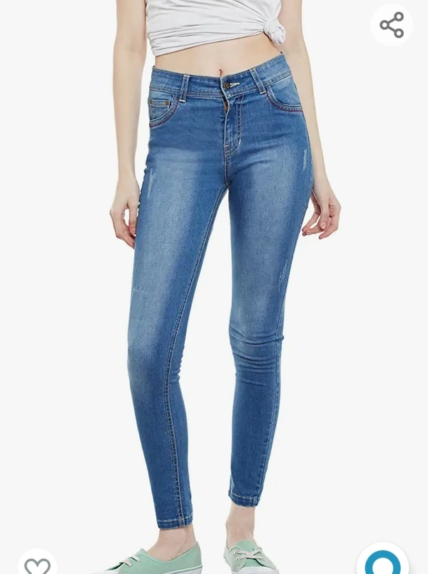 Miss Chase Women's Blue Skinny Fit High Rise Regular Length Stretchable Denim Jeans - M. L. XL. XXL