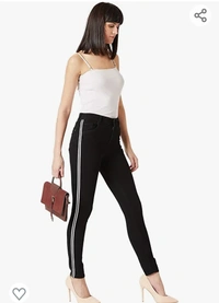 Miss Chase Women's Black Slim Fit Mid Rise Cropped Stretchable Denim Jeans - M. L. XL. XXL