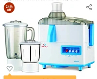 Bajaj 410168 450W Juicer Mixer Grinder, White24%off