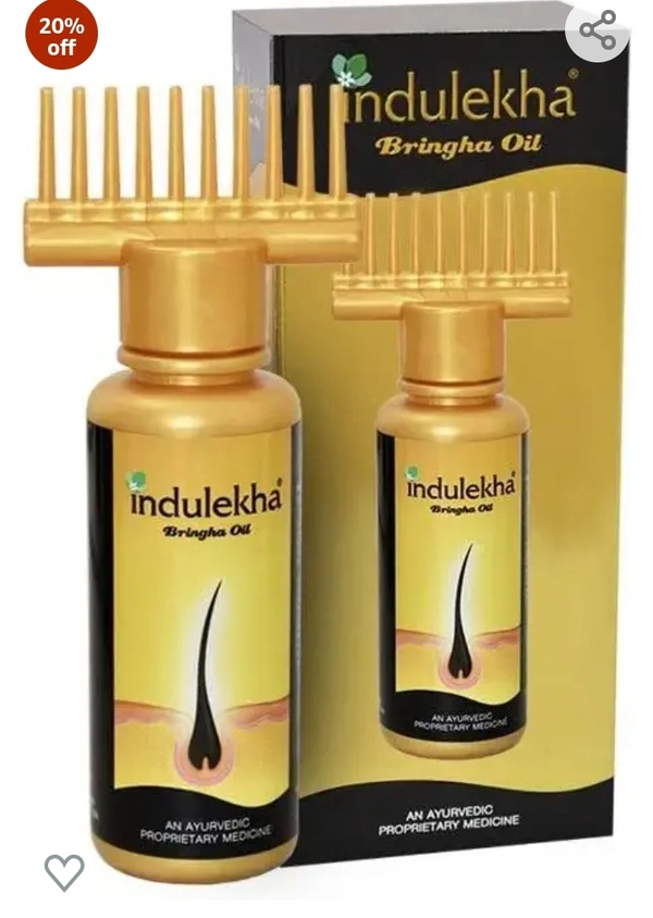 Indulekha Bringha Ayurvedic Hair Oil 50 ml, Hair Fall Control and Hair Growth with Bringharaj & Coconut Oil - Comb Applicator Bottle for Men & Women15%off