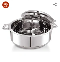 Warmeo WARMEO Stainless Steel Solid Casserole - 1000 ml, 1500 ml, 2500 ml, Set of 3, Silver
