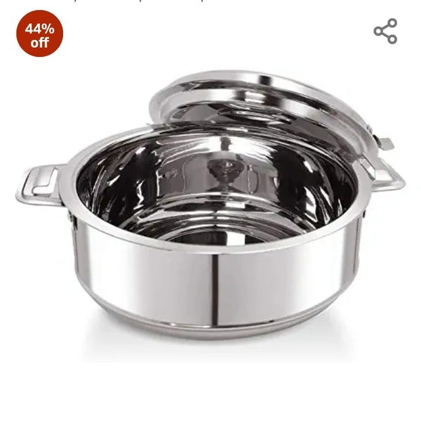 Warmeo WARMEO Stainless Steel Solid Casserole - 1000 ml, 1500 ml, 2500 ml, Set of 3, Silver