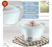 Hometronics Florenza Classic Insulated Inner Stainless Steel Casserole, Set of 3 (800ml, 1100ml, 1700ml) I Food Grade I BPA Free I Easy to Store I Ideal for Chapatti I Roti I Curry (Green)