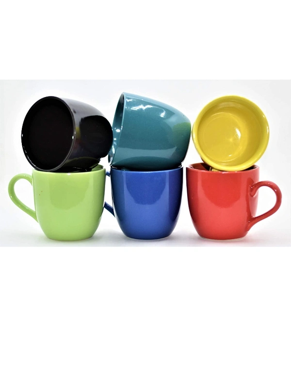 ARCHDECOME Handmade Ceramic Multi Color Coffee Cup Set / Tea Cup Set / 6 Cup Set / Round52%off