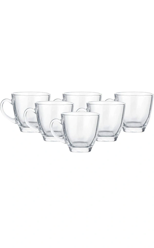 Truenow TRUENOW VENTURES PRIVATE LIMITED Glass Tea and Coffee Cup (Clear, 140 ml) 6 Pieces56%off