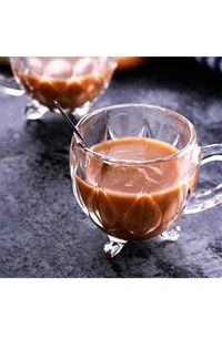 Preworld PrimeWorld Elegant Tea Coffee 230 ml Cup Set of 6 pcs , Crystal Espresso Mug, Clear Toughened Glass Mug with Handle for Cappuccino, Milk, Latte hot/Cold Drinks etc54%off