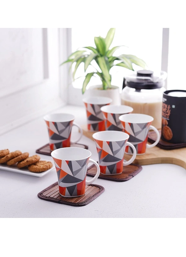 Clay Craft Bone China Heaven Studioline Coffee Mug Set, 150Ml, Multicolor, 6 Piece