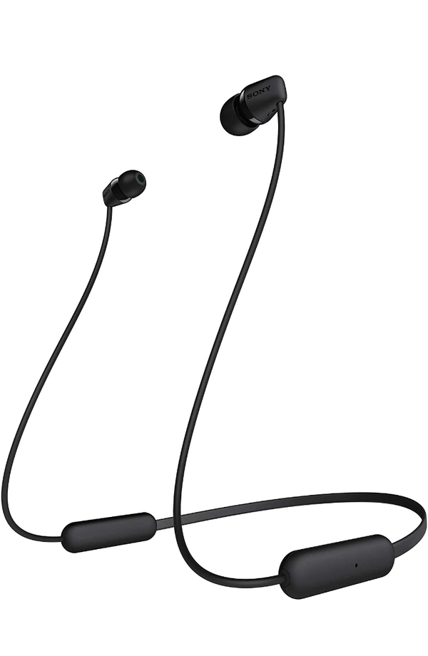 Sony WI-C200 Wireless Headphones with 15 Hrs Battery Life, Quick Charge, Magnetic Earbuds for Tangle Free Carrying, BT ver 5.0,Work from home, In-Ear Bluetooth Headset with mic for phone calls (Black)50%off